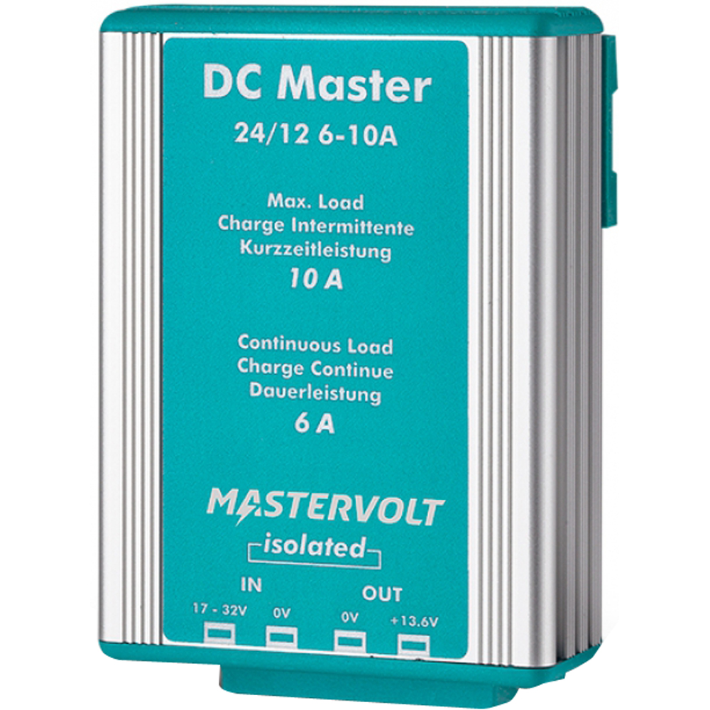 MASTERVOLT DC MASTER 24V TO 12V CONVERTER, 6A W/ISOLATOR