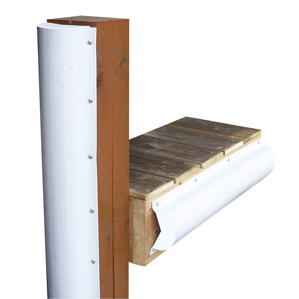 DOCK EDGE PILING BUMPER, ONE END CAPPED, 6', WHITE