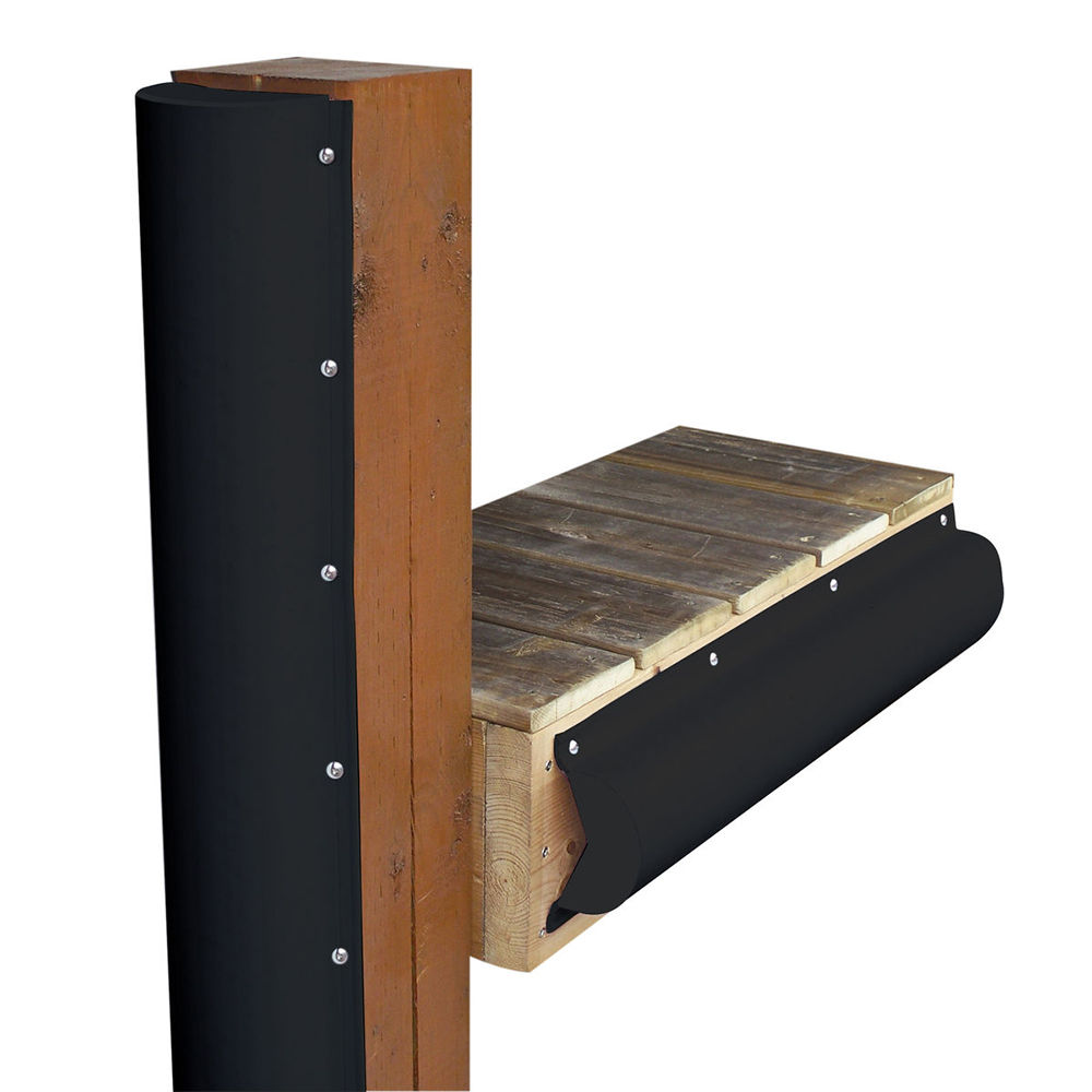 DOCK EDGE PILING BUMPER, ONE END CAPPED, 6', BLACK