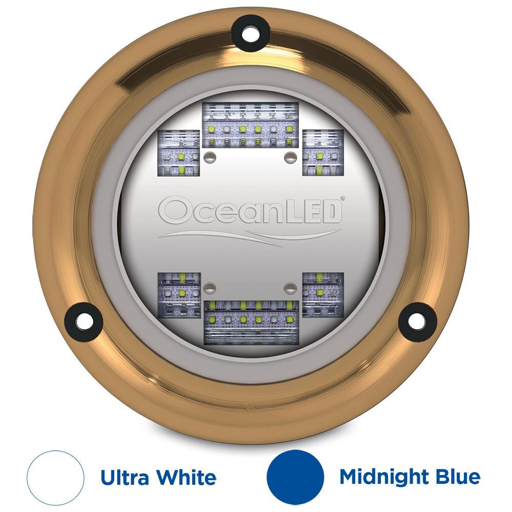 OCEANLED SPORT S3124S UNDERWATER LED LIGHT, ULTRA WHITE/MIDNIGHT BLUE