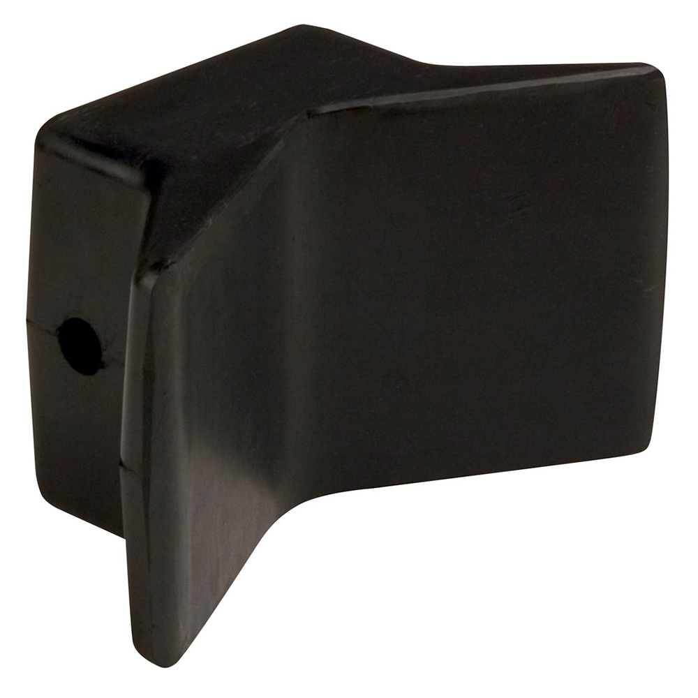 C.E. SMITH BOW Y-STOP, 4" X 4", BLACK NATURAL RUBBER