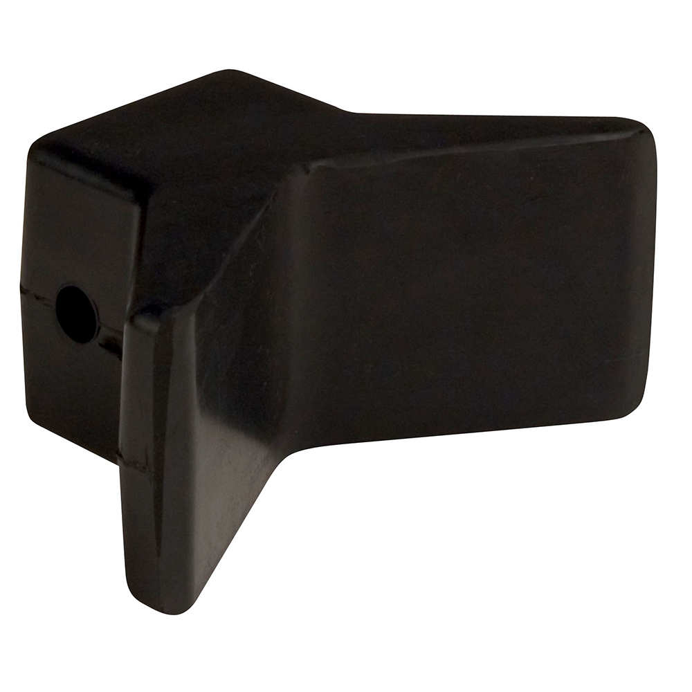C.E. SMITH BOW Y-STOP, 3" X 3", BLACK NATURAL RUBBER