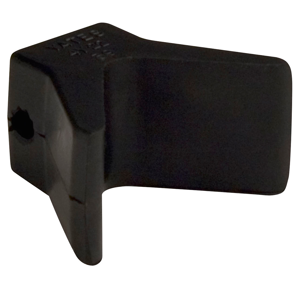 C.E. SMITH BOW Y-STOP, 2" X 2", BLACK NATURAL RUBBER