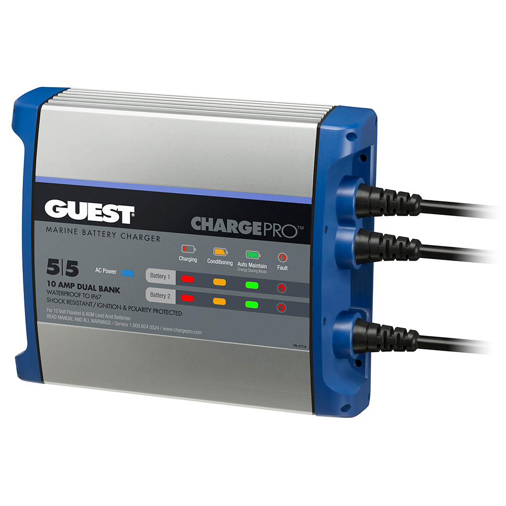 GUEST ON-BOARD BATTERY CHARGER 10A / 12V, 2 BANK, 120V INPUT
