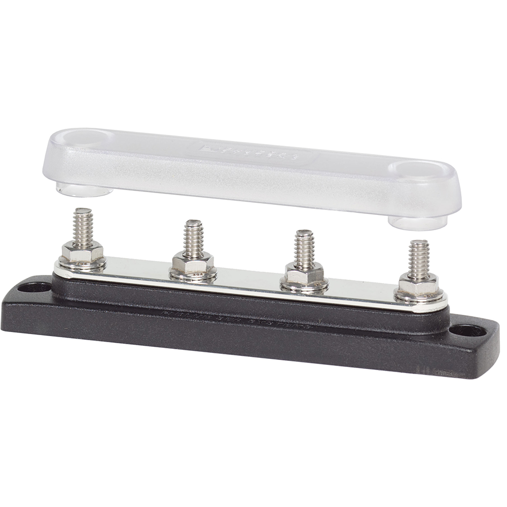 BLUE SEA 2307 COMMON 150A BUSBAR, (4) 1/4"-20 STUDS W/COVER