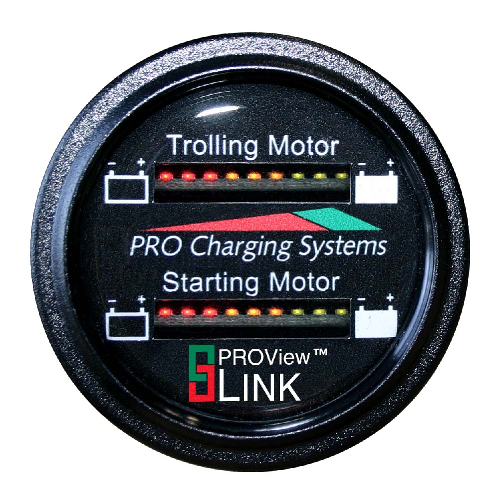 DUAL PRO BATTERY FUEL GAUGE, MARINE DUAL READ BATTERY MONITOR, 12V SYSTEM, 15' BATTERY CABLE