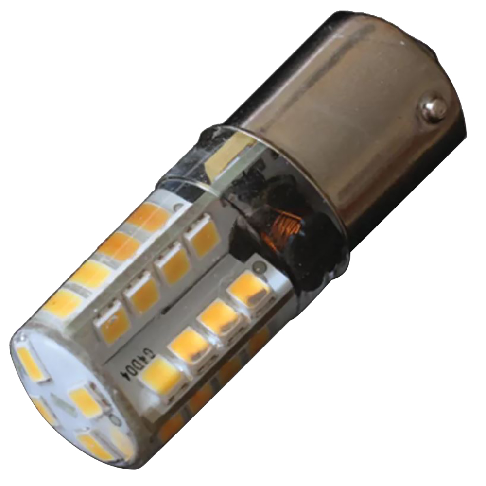 LUNASEA BA15S SILICONE ENCAPSULATED LED LIGHT BULB, 10-30 VDC, 220 LUMEN, COOL WHITE