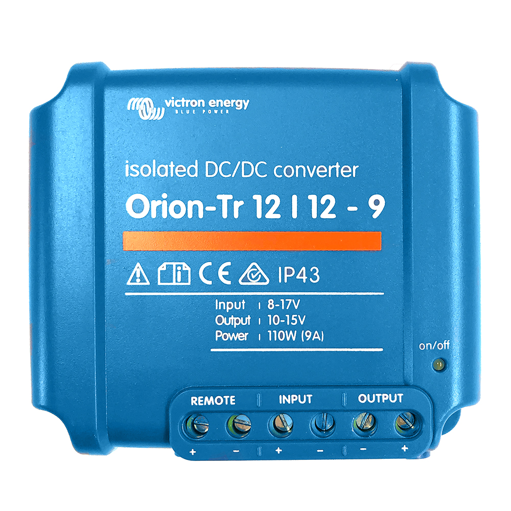 VICTRON ORION-TR DC-DC CONVERTER, 12 VDC TO 12 VDC, 9AMP ISOLATED