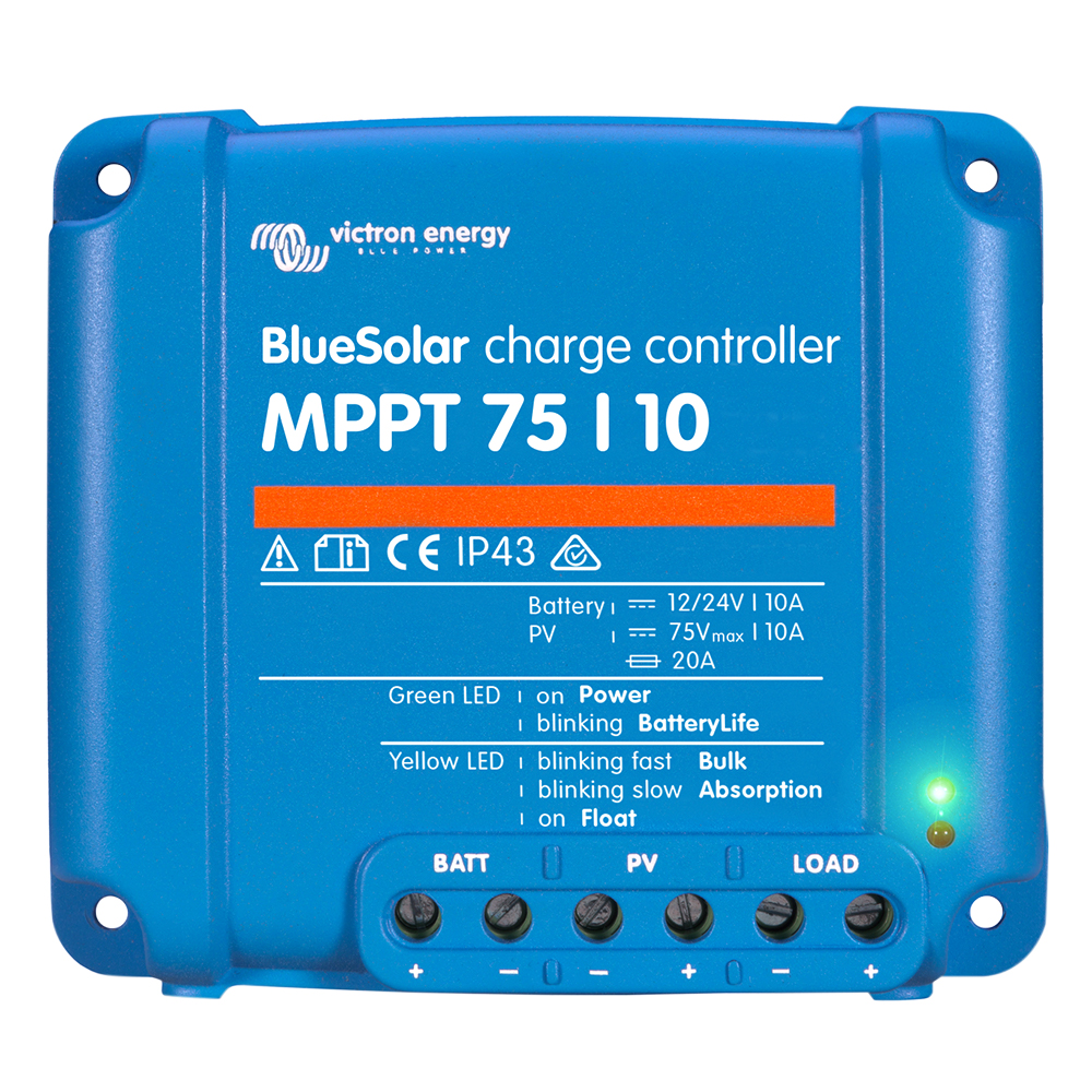 VICTRON BLUESOLAR MPPT CHARGE CONTROLLER, 75V, 10AMP, UL APPROVED