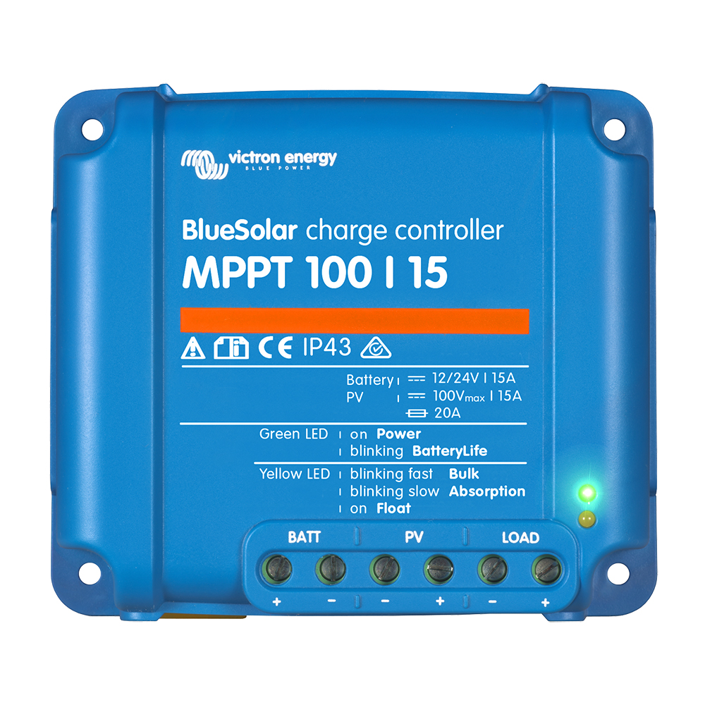 VICTRON BLUESOLAR MPPT CHARGE CONTROLLER, 100V, 15AMP, UL APPROVED