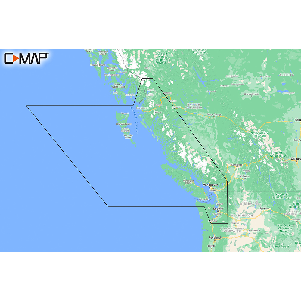 C-MAP M-NA-Y207-MS COLUMBIA & PUGET SOUND REVEAL COASTAL CHART