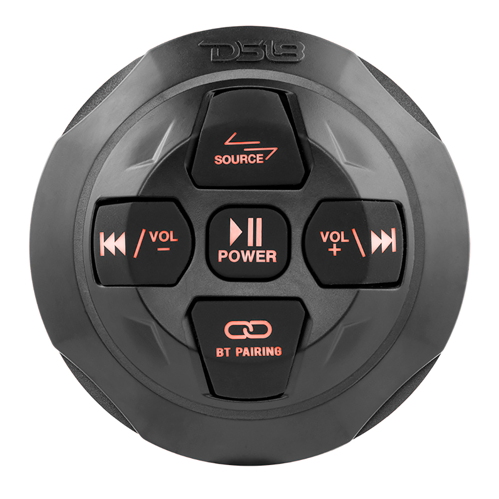 DS18 MARINE WATERPROOF BLUETOOTH STREAMING AUDIO RECEIVER ROUND CONTROLLER, F/ANDROID & IPHONE