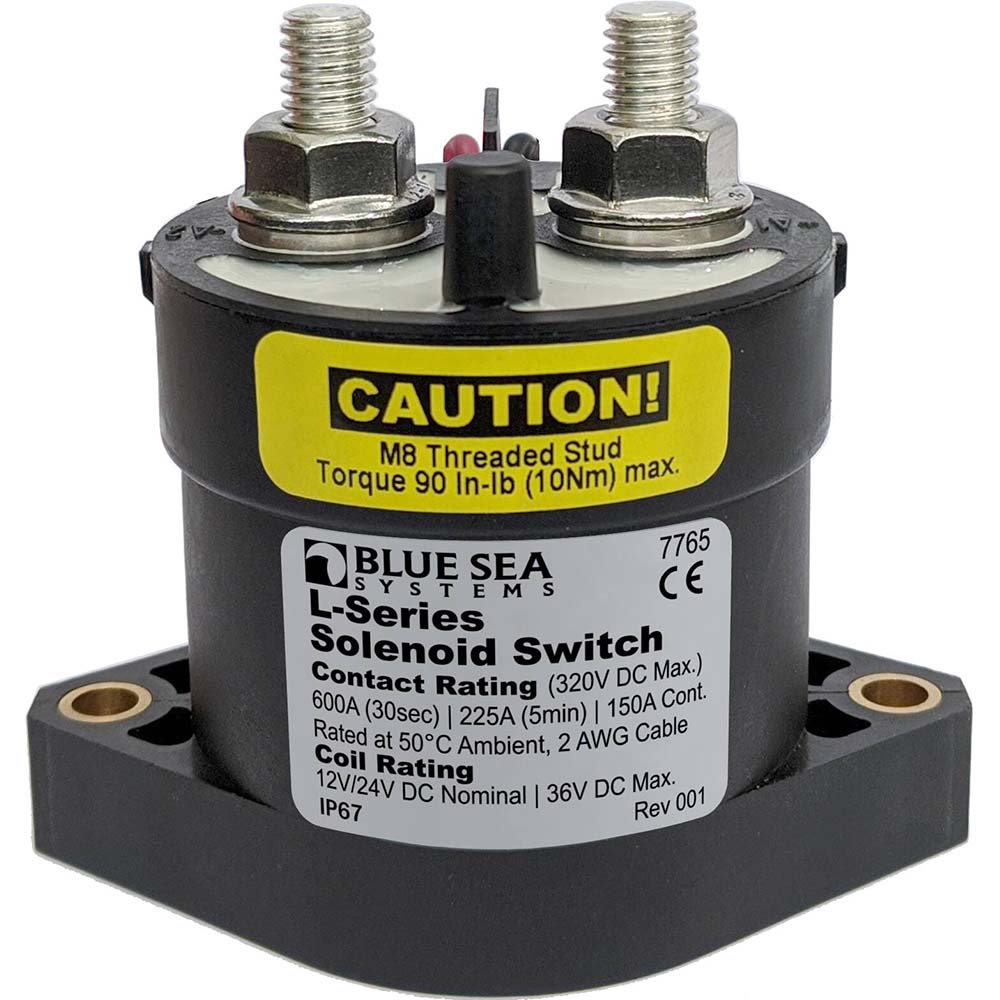 BLUE SEA 7765 L-SERIES SOLENOID SWITCH, 150A, 12/24V DC