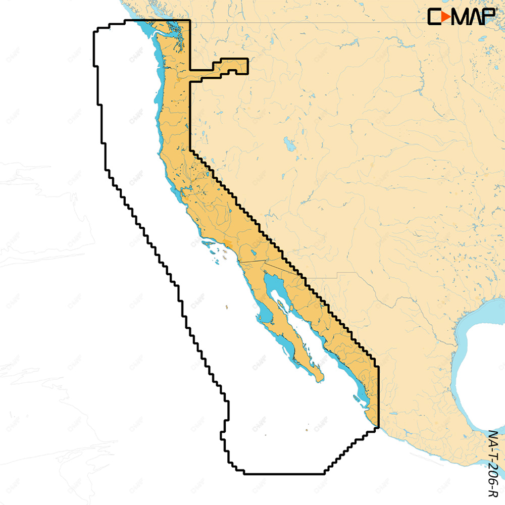 C-MAP REVEAL X, U.S. WEST COAT & BAJA CALIFORNIA