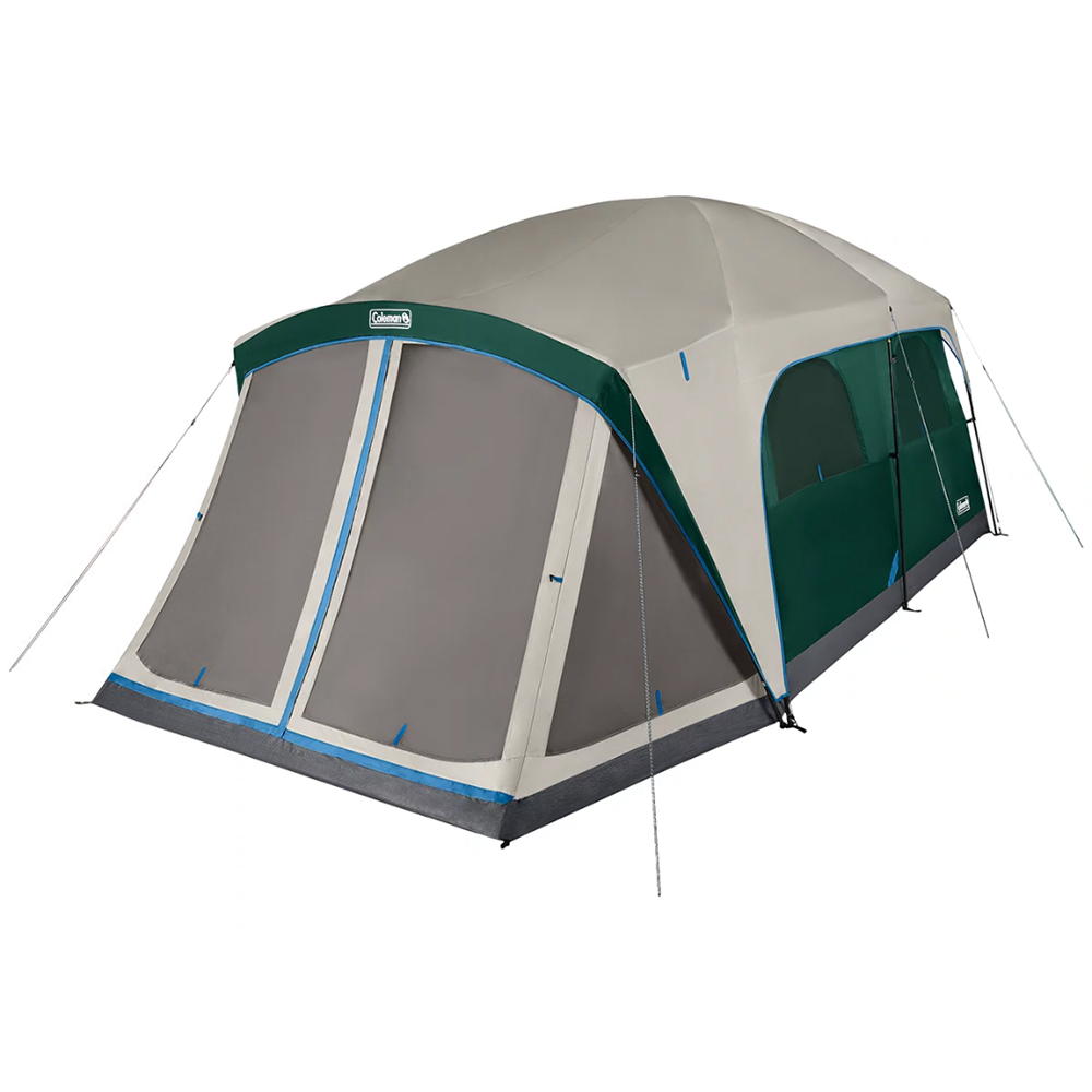 COLEMAN SKYLODGE 12-PERSON CAMPING TENT W/SCREEN ROOM - EVERGREEN