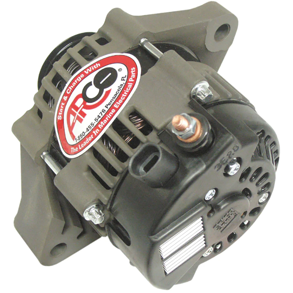 ARCO MARINE PREMIUM REPLACEMENT OUTBOARD ALTERNATOR W/MULTI-GROOVE PULLEY - 12V 50A