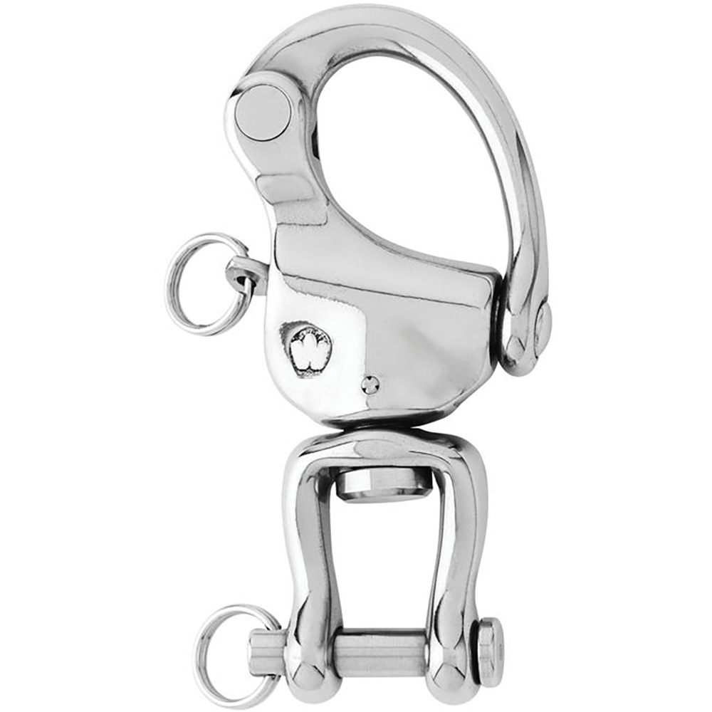 WICHARD HR SNAP SHACKLE WITH CLEVIS PIN SWIVEL, 120MM LENGTH, 4-23/32"