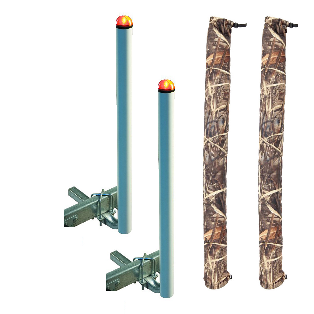 C.E. SMITH 60" POST GUIDE-ON W/L.E.D. POSTS & FREE CAMO WET LANDS POST GUIDE-ON PADS