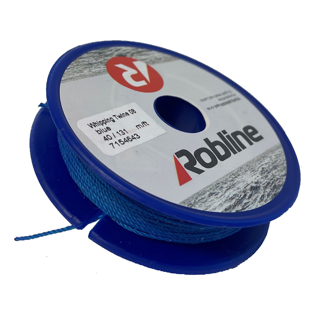 ROBLINE WAXED WHIPPING TWINE, 0.8MM X 40M, BLUE