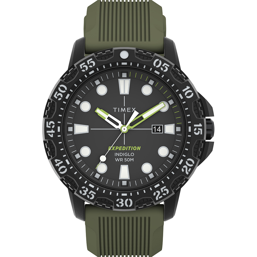 TIMEX EXPEDITION GALLATIN - GREEN DIAL & GREEN SILICONE STRAP