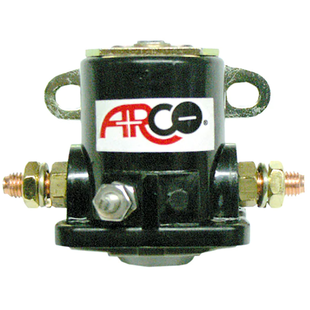 ARCO MARINE ORIGINAL EQUIPMENT QUALITY REPLACEMENT SOLENOID F/CHRYSLER & BRP-OMC - 12V, GROUNDED BASE